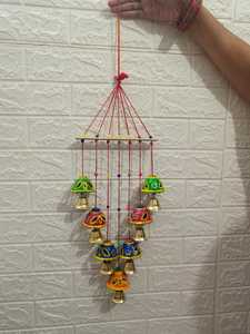 Campana redonda Multicolor de Rajasthani, carillón de viento para interior y exterior, colgante de pared, decoración de jardín, Patio, atrapasol, regalo de cumpleaños de inauguración - Product Image 5