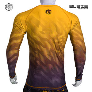 Custom Made manga larga MMA Rash Guards Diseña tu propio logotipo-Servicio OEM para adultos - Product Image 3