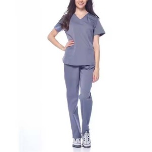 ชุดสครับทางการแพทย์สไตล์คลาสสิกเหมาะสำหรับพยาบาลและแพทย์ด้วยผ้านุ่มน้ำหนักเบาผลิตเพื่อความสบายในโรงพยาบาลตลอดทั้งวัน - Product Image 5