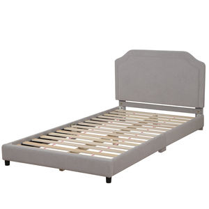 Wooden Frame Kids <b>Bed</b> with Velvet Fabric,Upholstered Children <b>Bed</b> ,Solid Wood Toddler <b>Bed</b> Frame for Children for Bedroom /Hotel - Product Image 2