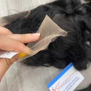 Extensions de Cheveux Humains Vietnamiens Raw de Couleur Noire Naturelle 100% Droite 4X4 HD - Product Image 2