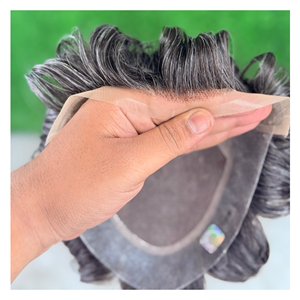 Tupé 100% Original de Cabello Indio Remy para Hombre, Base de Malla Mono PU con Textura de 38 mm, 120% de Densidad, Fabricación BD - Product Image 4