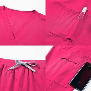 Trajes médicos de punto de colores degradados personalizados para mujer, conjuntos de uniformes de enfermera, uniformes para correr, uso hospitalario - Product Image 3