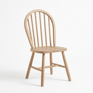 Solid Teak Wood Windsor <b>Living</b> <b>Room</b> <b>Chair</b> Handcrafted Spindle Backrest Accent <b>Chair</b> Natural Wooden Side Seating Furniture item - Product Image 1