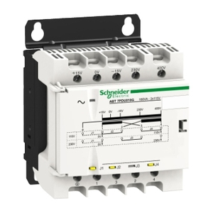 Trasformatore di Tensione SCHNEIDER ELECTRIC ABT7PDU010G 100VA, Ingresso 230..400 V, Uscita 2 X 115 V - Product Image 1