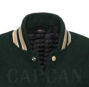 Veste de baseball d'hiver pour homme de haute qualité avec broderie personnalisée, patchs en chenille, manches en cuir écologique, logo personnalisé - Product Image 4