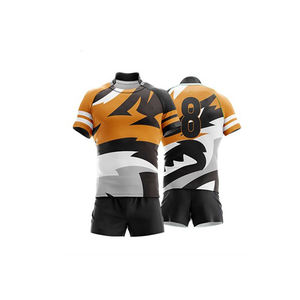 Conjunto de Uniforme de Rugby para Hombre, Tallas Grandes, Transpirable, Diseño Personalizado, Jersey Sublimado con 100% Poliéster para Jugadores de Rugby - Product Image 5