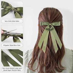 คลิปโบว์ติดผมริบบิ้นซาตินสำหรับผู้หญิงเด็กวัยหัดเดินวัยรุ่น - Product Image 3