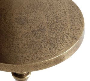 Mesa auxiliar de aluminio Diseño único Mesa redonda con pedestal para sala de estar y dormitorio - Product Image 2
