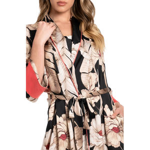 ชุดเดรสผ้าไหม100% สำหรับผู้หญิงชุดคลุมซาตินชุดกิโมโนสำหรับผู้หญิงชุดคลุมผ้าไหมยาวเซ็กซี่ - Product Image 5