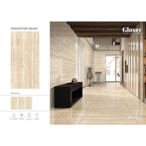 600x1200mm Venezuela Crema Carreaux de porcelaine vitrifiés brillants GVT PGVT Dalles de céramique aspect marbre pour sol et mur - Product Image 4