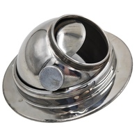 Diffuseur et grille de ventilation ronde en acier inoxydable réglable pour climatisation, type boule, jet ponctuel, type œil de bœuf