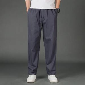 กางเกงผู้ชายฤดูร้อนกางเกงขาตรงขนาดใหญ่กางเกงผ้าคอตตอนขากว้าง5XL กางเกงสีดำระบายอากาศกางเกงทำงานวินเทจ - Product Image 4