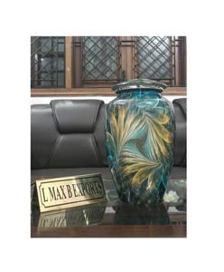 โกศโลหะอลูมิเนียมสำหรับผู้ใหญ่ดีไซน์งานทำมือพร้อมสีดำสัมผัสกำหนดเองได้โกศโลหะโกศสำหรับขี้เถ้า - Product Image 6