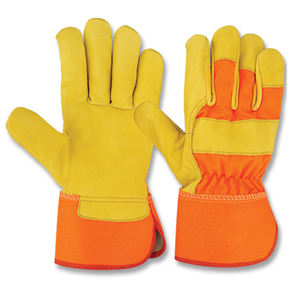 Durable 8mil & 6mil Thick Single Palm Leather Rigger <b>Gloves</b> Industrial Safety Work <b>Gloves</b> for Workers - Product Image 1