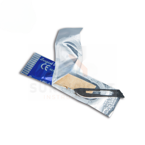 Cuchilla de bisturí de cuchillo quirúrgico Dental de acero al carbono desechable esterilizado de 100 piezas por instrumentos Surgiright - Product Image 5