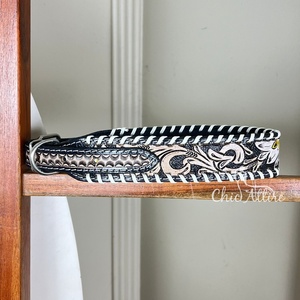 Luxury Premium Adjustable Real Cowhide Leather Pet <b>Collar</b> High Quality Hand Tooled Leather Soft Thick Padded Luxury <b>Dog</b> <b>Collars</b> - Product Image 1