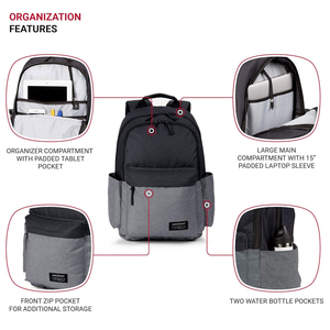 กระเป๋าเป้สะพายหลังกันน้ำ ผลิตจากผ้าไนลอนนีโอพรีน สีสันโดดเด่น ดีไซน์ทันสมัย เหมาะสำหรับทุกเพศทุกวัย ใช้ได้ทั้งนักเรียนนักศึกษา ผลิตในประเทศปากีสถาน - Product Image 3