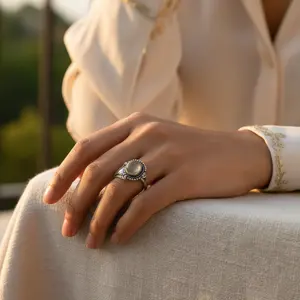 "Rose <b>Gold</b> Plated Trendy <b>Number</b> Statement Ring for Women-IGI Certified" - Product Image 3