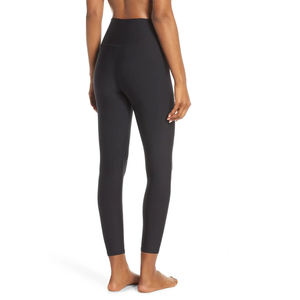 Mallas de entrenamiento de gimnasio para mujer de calidad superior diseño liso ajustado con logotipo personalizado tela de punto de cintura media - Product Image 2