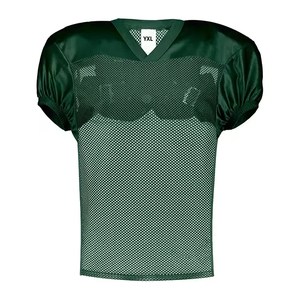 Maillot de Rugby Oversize Brodé Personnalisé Haut Respirant Vêtements de Football Américain Noir Grande Taille - Product Image 2