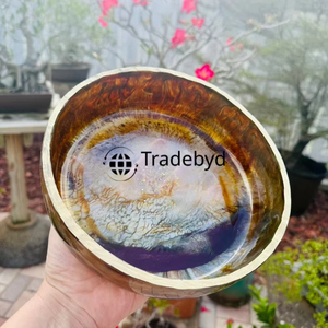 ชามเรซินสไตล์แองเจิลร่วมสมัยสไตล์บ้านมินิมอลทันสมัยพร้อมเส้นสายงานฝีมือเรซิ่น - Product Image 1