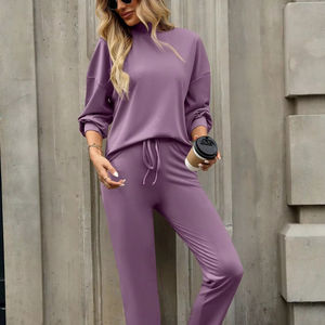 Ensemble de survêtement décontracté pour femme, vêtements de sport, streetwear, pour l'entraînement, le fitness, le confort - Product Image 1