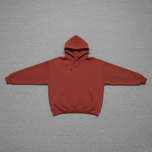 Sweat-shirt long oversize unisexe en coton délavé à l'acide, couleur unie, logo personnalisé, prix de gros, style zippé - Product Image 4