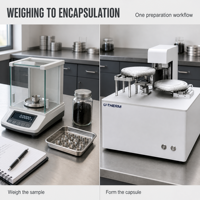 Machine d'encapsulation automatique d'échantillons YX-BY5400 pour la préparation de capsules en étain pour l'analyse élémentaire CHN du charbon, du coke et de la biomasse en laboratoire