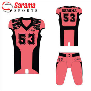ชุดอเมริกันฟุตบอลใส่ได้พอดีปกติสวมใส่ง่ายชุดฟุตบอลมีโลโก้และดีไซน์ตามสั่ง - Product Image 2