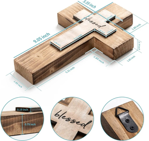 Panneau mural en bois personnalisable moderne et personnalisé unique, décoration suspendue pour maison, église, bureau, idées cadeaux créatives faites à la main - Product Image 5