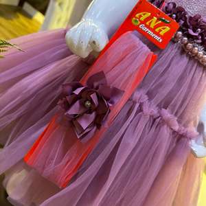 2024 nueva colección de verano último diseño vestido de bebé con cuentas ropa de niña - Product Image 3