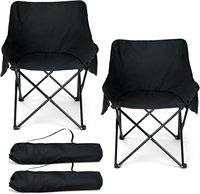 Chaise de Camping pliante portable compacte Adultes Capacité de 250lb Poches latérales Sacs de rangement Activités de plein air-Pique-nique Randonnée