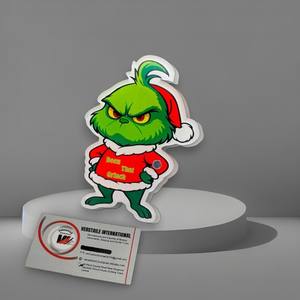 Tuiles magnétiques pour cils en acrylique en forme de cœur, avec logo personnalisé, écologiques, de haute qualité, motif Grinch de Noël, diamant floral - Product Image 5