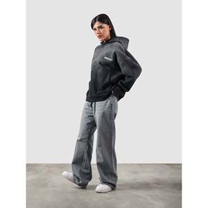 Sweat à capuche en molleton bouclette effet vieilli 450 g/m² Taille XL Délavé avec fermeture éclair Broderie 3D et éléments sérigraphiés - Product Image 3