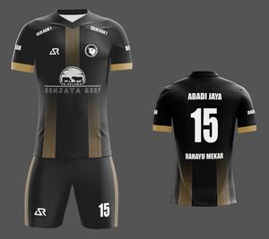Ensemble de maillots de football et de football de haute qualité conçu sur mesure 100% polyester tissu en maille respirante Logo d'équipe personnalisé nom unisexe - Product Image 1