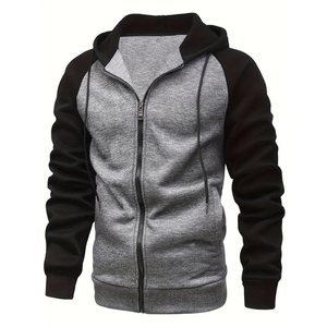 Sweats à capuche zippés pour hommes avec couleur personnalisée séchage rapide respirant thermique sur taille sweats à capuche pour hommes service OEM sweats à capuche zippés en polaire - Product Image 2