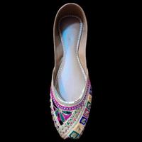 Chaussures Khussa pour femmes Premium Chaussures plates brodées cousues à la main Tendance de la mode-Offres de gros