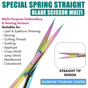 Cortaúñas japonés de acero inoxidable de 5 pulgadas, cortaúñas recto con resorte para cejas, recorte de pestañas, bordado, maquillaje de belleza - Product Image 5