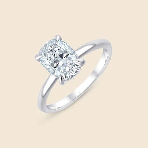 Bague en or massif 14 carats avec diamant de laboratoire allongé taille coussin de 2,03 carats, pureté F-VS, pour usage quotidien, cadeau idéal - Product Image 2