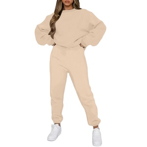 Sudaderas con capucha de gran tamaño para mujer con botones sólidos de 2 piezas de alta calidad, de secado rápido, informales, holgadas, con hombros caídos, cuello con capucha, Invierno - Product Image 1