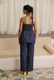 Silhouette élégante Ensemble de coordination en denim d'été pour femmes Style léger extensible et traditionnel pour un style de vie actif et une fête - Product Image 4