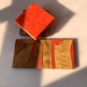 Posavasos de madera y resina de diseño Premium, fabricante al por mayor, posavasos con incrustaciones de resina hecho a mano de diseño antiguo - Product Image 3