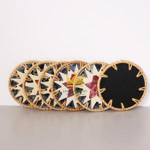 Juego de posavasos de laca de ratán hecho a mano más vendido en Vietnam, estilo de flor de mimbre para hoteles o restaurantes hechos a mano - Product Image 4