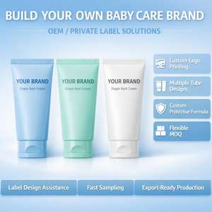 Crème anti-irritations pour bébés sous marque privée, formule barrière protectrice, apaisante pour peaux sensibles, soin nourrissant, fabricant OEM de produits pour bébés - Product Image 3