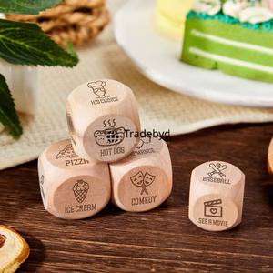 Elegante Juego de Dados Poliédricos de Madera, 7 Piezas, Hechos a Mano, Ecológicos, Duraderos, para Juegos de Mesa, Coleccionistas de RPG, Tradebyd - Product Image 1