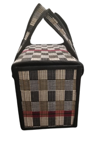 Haute qualité femmes élégant grande capacité tressé rotin main cosmétique étui Durable Portable maquillage pochette coton ouvert - Product Image 2