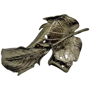 รูปปั้นม้าทำจากอลูมิเนียมชุบทองแบบโบราณประดับตกแต่งโต๊ะแบบห่วงรูปช้างป่าสไตล์อินเดีย - Product Image 1