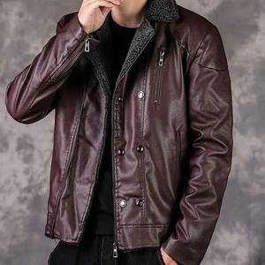 แจ็คเก็ตนักบินหนังกลับย้อนยุคอเมริกันแจ็คเก็ตหนังกลับปักรูดซิปขึ้น - Product Image 4