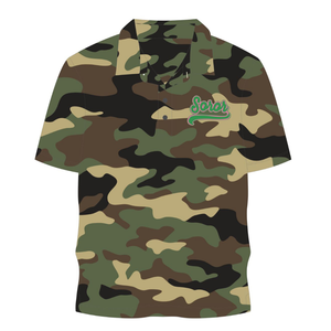 Camiseta Polo Camo 08 Soror, Hermandad Griega, Rosa y Verde, Ropa Casual Elegante para Mujeres Universitarias - Product Image 5